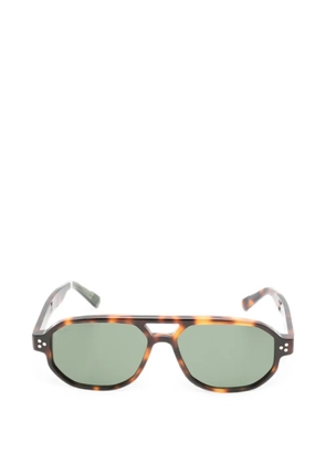 Snob tortoiseshell-effect pilot-frame sunglasses - Brown