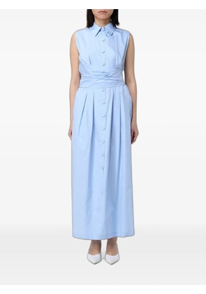 Hanita sleeveless pleated shirt maxi dress - Blue