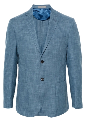 Corneliani mélange single-breasted blazer - Blue