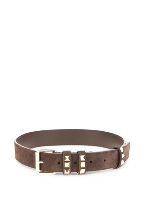 Valentino Garavani Rockstud suede belt - Brown
