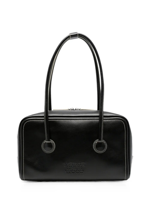 Marge Sherwood embossed-logo contrast-stitch tote bag - Black