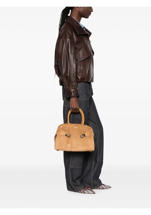 Ferragamo Hug logo-detail leather tote bag - Neutrals