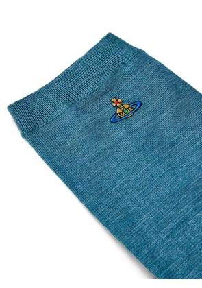 Vivienne Westwood argyle-pattern Orb-embroidered arm warmers - Green