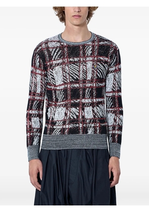 Vivienne Westwood check-pattern piqué sweater - Black