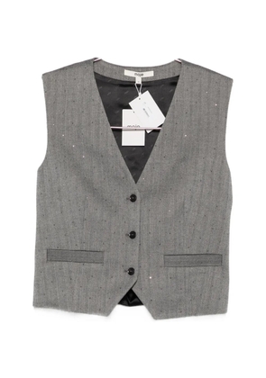 Maje striped buttoned waistcoat - Grey