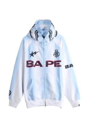 A BATHING APE® Shark logo-print hoodie - Blue