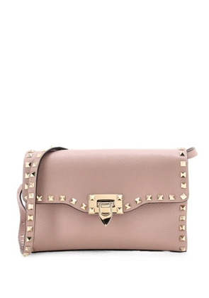 Valentino Garavani Pre-Owned Rockstud Flip Lock Flap Bag Leather Medium crossbody bag - Neutrals