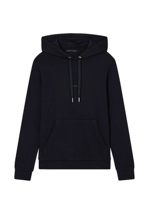 Armani Exchange logo-embroidered drawstring hoodie - Blue