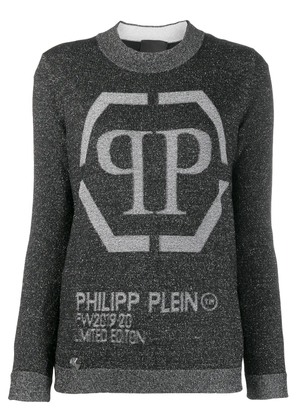 Philipp Plein logo lurex jumper - Black