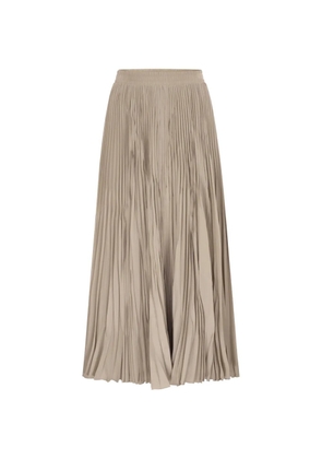 Weekend Max Mara pleated flared maxi skirt - Neutrals