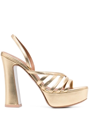 Malone Souliers Amaya 125mm strappy platform sandals - Gold
