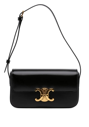 Celine Pre-Owned 2025 Shiny Calfskin Triomphe Claude shoulder bag - Black