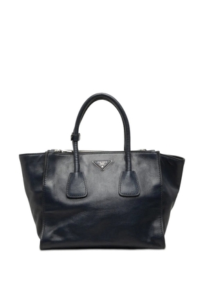 Prada Pre-Owned 2010-2026 Glace Calf Twin Pocket Double Handle satchel - Blue