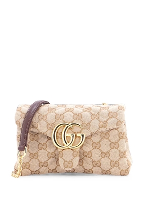Gucci Pre-Owned GG Marmont NM Flap Bag GG Canvas Mini shoulder bag - Brown