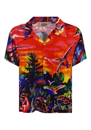 Brain Dead printed short-sleeve shirt - Red