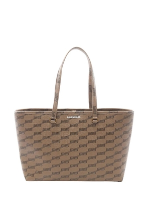 Balenciaga Pre-Owned 2018-2026 BB Monogram Coated Canvas Signature Shopper M tote bag - Brown