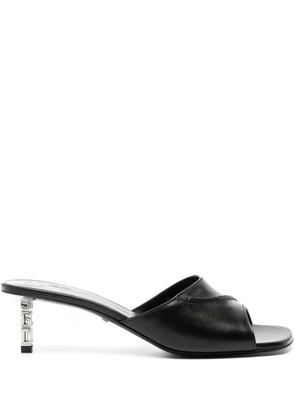 GCDS 60mm logo-heel sandals - Black