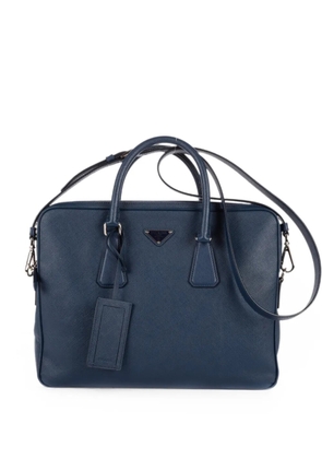 Prada Pre-Owned Saffiano-leather briefcase - Blue