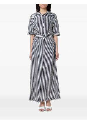 Hanita striped shirt maxi dress - Blue