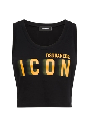 DSQUARED2 Icon Blur cropped tank top - Black
