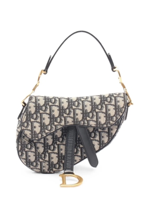 Christian Dior Pre-Owned 2010s Oblique jacquard Saddle shoulder bag - Blue