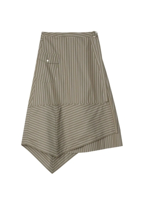 3.1 Phillip Lim striped asymmetrical skirt - Green