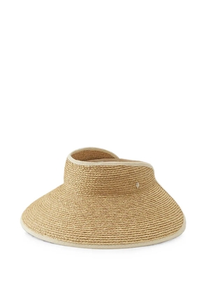Helen Kaminski raffia woven-design visor - Neutrals