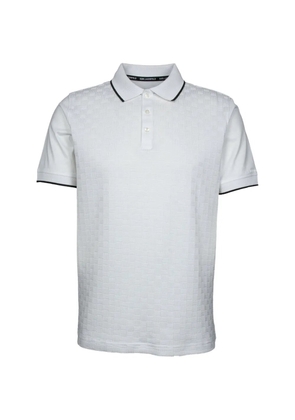 Karl Lagerfeld textured-knit polo shirt - White