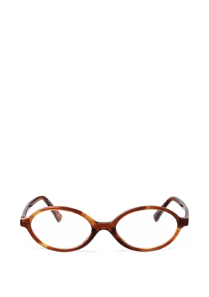 Miu Miu Eyewear tortoiseshell-effect oval-frame glasses - Brown