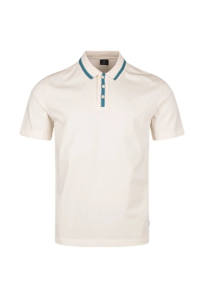 Paul Smith stripe-trim short-sleeve polo shirt - Neutrals