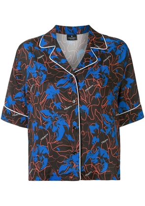 COUNTY OF MILAN floral half-sleeve shirt - Black