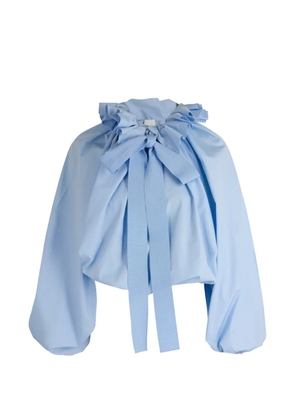 Patou ruffled bow-detailed top - Blue