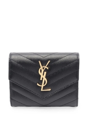Saint Laurent Pre-Owned 2020s monogram trifold wallet - Black