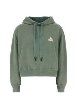 MARANT ÉTOILE logo-print drawstring hoodie - Green