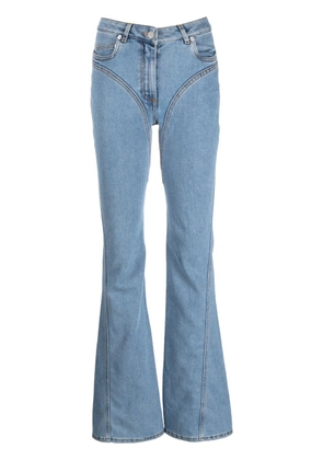 Mugler seam-detail flared jeans - Blue