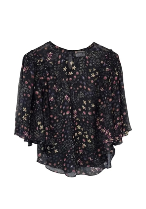 MARANT ÉTOILE floral-print silk blouse - Black