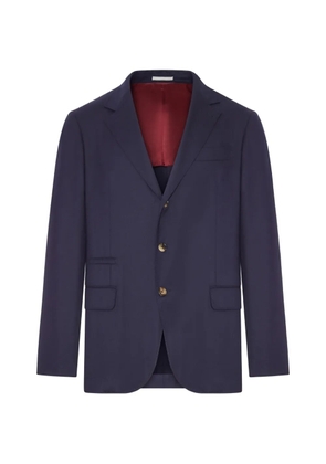 Brunello Cucinelli single-breasted wool blazer - Blue