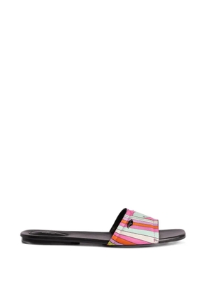 PUCCI Iride-print silk slip-ons - Pink