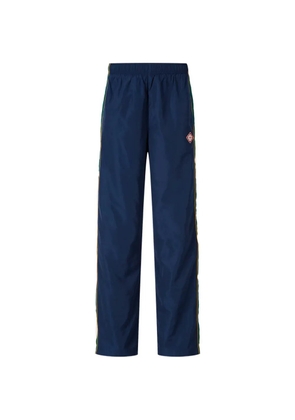 Casablanca side-stripe logo-patch track pants - Blue