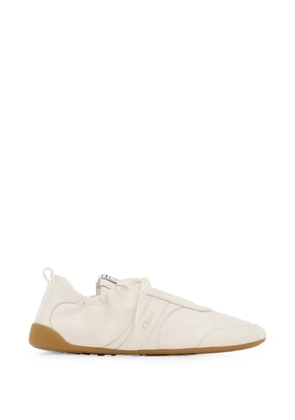 Chloé logo-print lace-up trainers - Neutrals