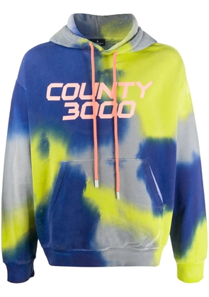 COUNTY OF MILAN County 3000 tie-dye hooded sweatshirt - Yellow
