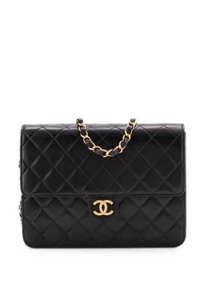 CHANEL Pre-Owned Clutch with Chain Quilted Leather Small crossbody bag - Black