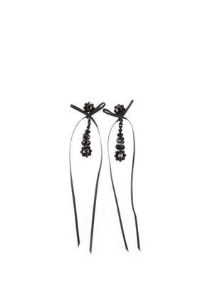 Simone Rocha Victorian Drip bow-detail earrings - Black