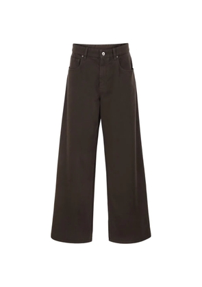 Brunello Cucinelli monile-embellished garment-dyed jeans - Brown