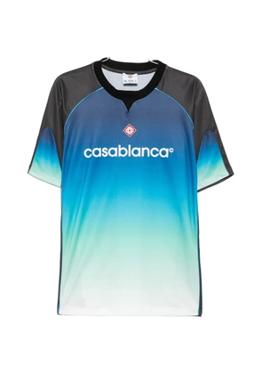 Casablanca logo-print gradient T-shirt - Blue