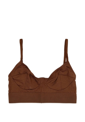 Baserange elasticated-band bra - Brown
