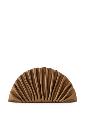 Cult Gaia Nala fan-pleated clutch bag - Brown