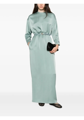 Fabiana Filippi belted long-sleeve maxi dress - Blue