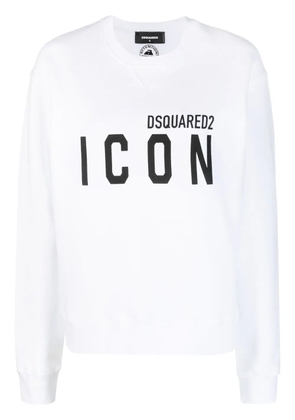 DSQUARED2 Icon-print cotton sweatshirt - White