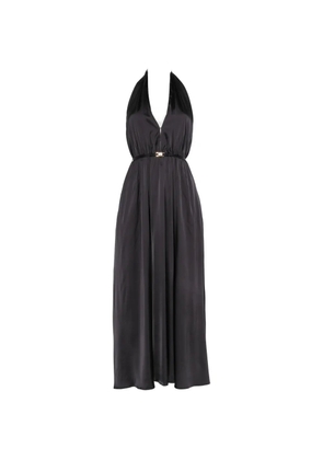 Maje halterneck belted midi dress - Blue